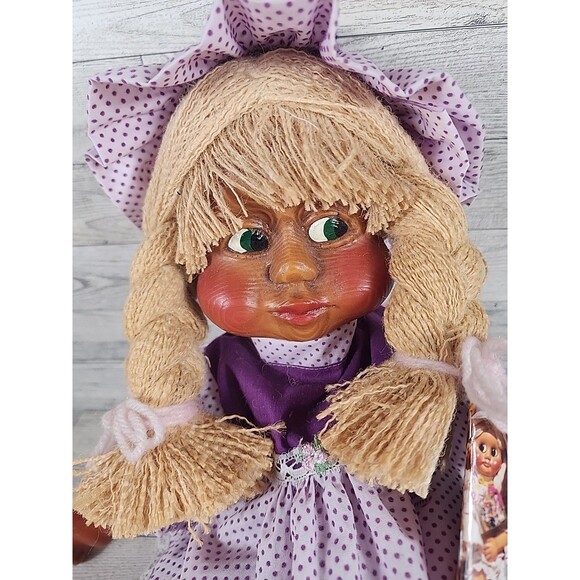 Vintage NABER KIDS Doll WOOD CHIPS & RESIN Sissi Rare COA ATTACHED Toddler 18" - Picture 2 of 11